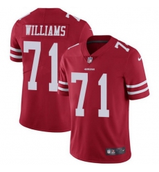 Men San Francisco 49ers 71 Trent Williams Red Team Color Men Stitched NFL Vapor Untouchable Limited Jersey