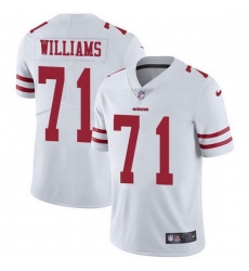 Men San Francisco 49ers 71 Trent Williams White Men Stitched NFL Vapor Untouchable Limited Jersey