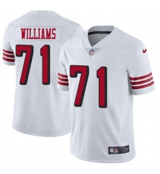 Men San Francisco 49ers 71 Trent Williams White Rush Men Stitched NFL Vapor Untouchable Limited Jersey