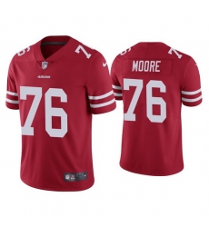 Men San Francisco 49ers 76 Jaylon Moore Red Vapor Limited Jersey