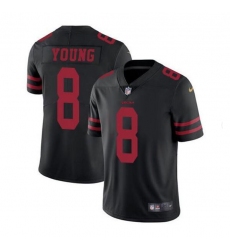 Men San Francisco 49ers 8 Steve Young Black Vapor Untouchable Limited Stitched Jersey