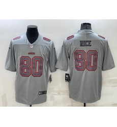 Men San Francisco 49ers 80 Jerry Rice Grey Atmosphere Fashion Stitched Jersey