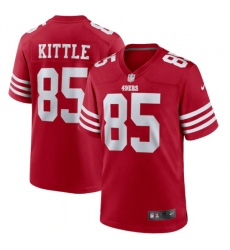 Men San Francisco 49ers 85 George Kittle 2022 New Scarlet Stitched Game Jersey