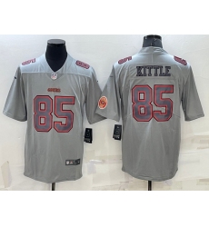 Men San Francisco 49ers 85 George Kittle Grey Atmosphere Fashion Stitched Jersey