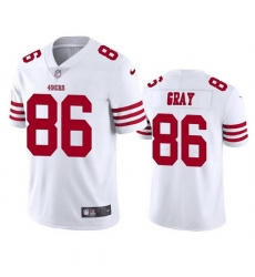 Men San Francisco 49ers 86 Danny Gray 2022 White Vapor Untouchable Stitched Football Jersey