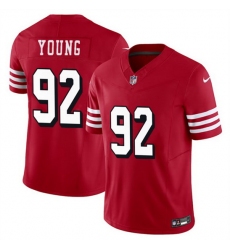 Men San Francisco 49ers 92 Chase Young New Red 2023 F U S E  Stitched Football Jersey