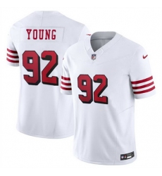 Men San Francisco 49ers 92 Chase Young New White 2023 F U S E  Stitched Football Jersey