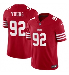 Men San Francisco 49ers 92 Chase Young Red 2023 F U S E  Stitched Football Jersey