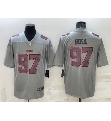 Men San Francisco 49ers 97 Nick Bosa Grey Atmosphere Fashion Stitched Jersey