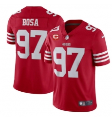 Men San Francisco 49ers 97 Nike Bosa 2022 Red With 1 Star C Patch Vapor Untouchable Limited Stitched Football Jersey