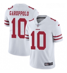 Mens Nike San Francisco 49ers 10 Jimmy Garoppolo White Vapor Untouchable Limited Player NFL Jersey