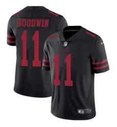 Mens Nike San Francisco 49ers 11 Marquise Goodwin Black Vapor Untouchable Limited Player NFL Jersey