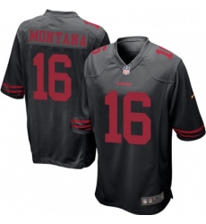 Mens Nike San Francisco 49ers 16 Joe Montana Game Black NFL Jersey