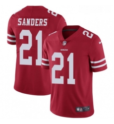 Mens Nike San Francisco 49ers 21 Deion Sanders Red Team Color Vapor Untouchable Limited Player NFL Jersey