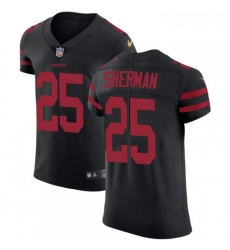 Mens Nike San Francisco 49ers 25 Richard Sherman Black Alternate Vapor Untouchable Elite Player NFL Jersey