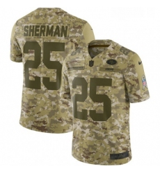 Mens Nike San Francisco 49ers 25 Richard Sherman Limited Camo 2018 Salute to Service NFL Jersey