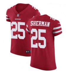 Mens Nike San Francisco 49ers 25 Richard Sherman Red Team Color Vapor Untouchable Elite Player NFL Jersey