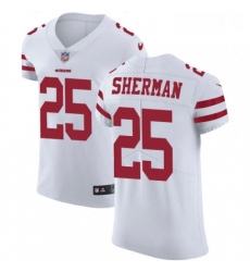 Mens Nike San Francisco 49ers 25 Richard Sherman White Vapor Untouchable Elite Player NFL Jersey