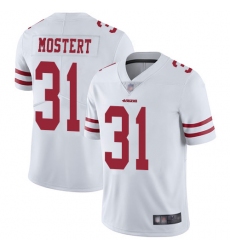 Men's Nike San Francisco 49ers 31 Raheem Mostert White Team Color Vapor Untouchable Limited Player NFL Jersey
