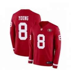 Mens Nike San Francisco 49ers 8 Steve Young Limited Red Therma Long Sleeve NFL Jersey