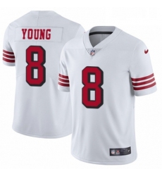 Mens Nike San Francisco 49ers 8 Steve Young Limited White Rush Vapor Untouchable NFL Jersey
