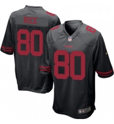 Mens Nike San Francisco 49ers 80 Jerry Rice Game Black NFL Jersey