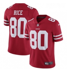 Mens Nike San Francisco 49ers 80 Jerry Rice Red Team Color Vapor Untouchable Limited Player NFL Jersey