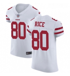 Mens Nike San Francisco 49ers 80 Jerry Rice White Vapor Untouchable Elite Player NFL Jersey