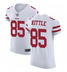 Mens Nike San Francisco 49ers 85 George Kittle White Vapor Untouchable Elite Player NFL Jersey