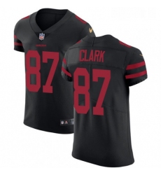 Mens Nike San Francisco 49ers 87 Dwight Clark Black Alternate Vapor Untouchable Elite Player NFL Jersey