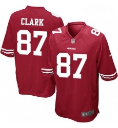 Mens Nike San Francisco 49ers 87 Dwight Clark Game Red Team Color NFL Jersey
