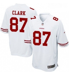 Mens Nike San Francisco 49ers 87 Dwight Clark Game White NFL Jersey