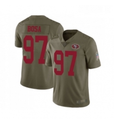 Mens San Francisco 49ers 97 Nick Bosa Limited Olive 2017 Salute to Service Football Jersey