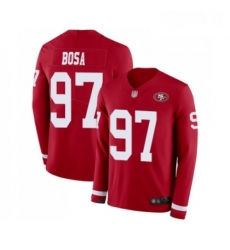 Mens San Francisco 49ers 97 Nick Bosa Limited Red Therma Long Sleeve Football Jersey