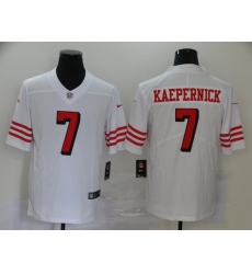 Men's San Francisco 49ers Colin Kaepernick 7 White Nike Scarlet Player Limited Jersey