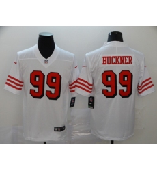 Men's San Francisco 49ers DeForest Buckner 99 White Nike Scarlet Player Limited Jersey