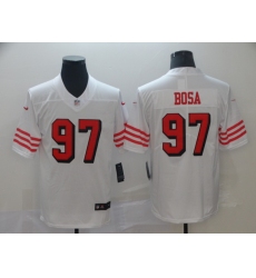 Men's San Francisco 49ers Nick Bosa 97 White Nike Scarlet Player Limited Jersey