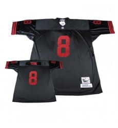 Mitchell and Ness San Francisco 49ers 8 Steve Young Authentic Black Throwback NFL Jersey