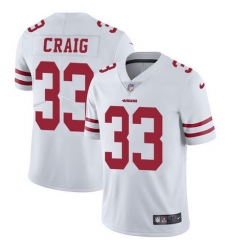 NFL 49ers 33 Roger Craig Men White Vapor Untouchable Limited Jersey