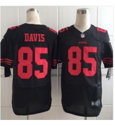 New San Francisco 49ers #85 Vernon Davis Black Alternate Men Stitched NFL Elite Jersey