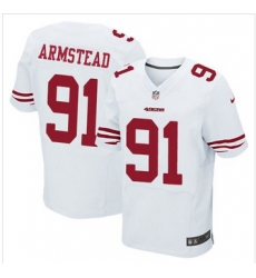 New San Francisco 49ers #91 Arik Armstead White Mens Stitched NFL Elite Jersey