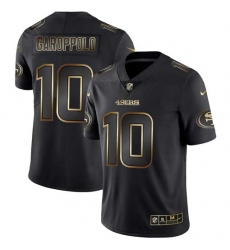 Nike 49ers 10 Jimmy Garoppolo Black Gold Vapor Untouchable Limited Jersey