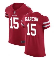 Nike 49ers #15 Pierre Garcon Red Team Color Mens Stitched NFL Vapor Untouchable Elite Jersey