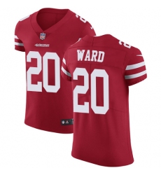 Nike 49ers #20 Jimmie Ward Red Team Color Mens Stitched NFL Vapor Untouchable Elite Jersey