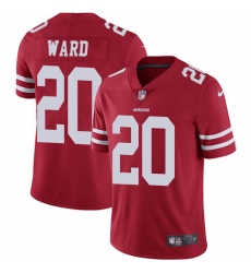 Nike 49ers #20 Jimmie Ward Red Team Color Mens Stitched NFL Vapor Untouchable Limited Jersey