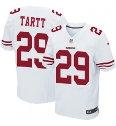 Nike 49ers #29 Jaquiski Tartt White Mens Stitched NFL Elite Jersey