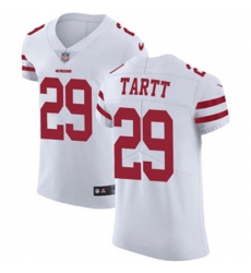 Nike 49ers #29 Jaquiski Tartt White Mens Stitched NFL Vapor Untouchable Elite Jersey