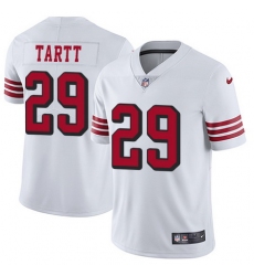 Nike 49ers #29 Jaquiski Tartt White Rush Mens Stitched NFL Vapor Untouchable Limited Jersey