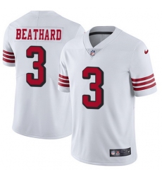 Nike 49ers #3 C J Beathard White Rush Mens Stitched NFL Vapor Untouchable Limited Jersey