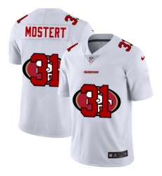 Nike 49ers 31 Raheem Mostert White Shadow Logo Limited Jersey